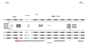 JR／駒込駅／内回り線側／№102駅看板・駅広告、位置図