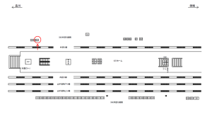 JR／駒込駅／外回り線側／№83駅看板・駅広告、位置図