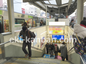 JR／駒込駅／ホーム階段／№52駅看板・駅広告、写真1