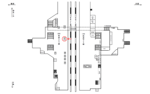 JR／秋葉原駅／総武上り線／№74駅看板・駅広告、位置図