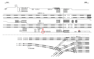 JR／代々木駅／第3ホーム／№108駅看板・駅広告、位置図