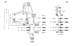 JR／代々木駅／本屋口／№120駅看板・駅広告、位置図