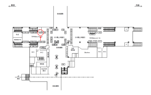 JR／田町駅／橋上本屋口／№155駅看板・駅広告、位置図