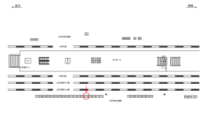 JR／駒込駅／内回り線側／№114駅看板・駅広告、位置図