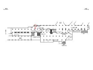 JR／新橋駅／地下1階／№9駅看板・駅広告、位置図