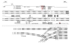JR／代々木駅／第1ホーム／№6駅看板・駅広告、位置図