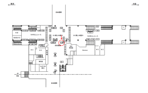 JR／田町駅／橋上本屋口／№124駅看板・駅広告、位置図