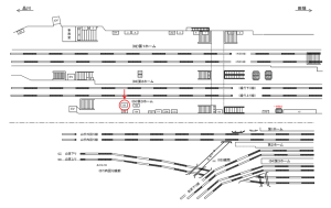 JR/代々木駅/第3ホーム/№122駅看板・駅広告、位置図