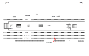 JR／駒込駅／内回り線側／№119駅看板・駅広告、位置図