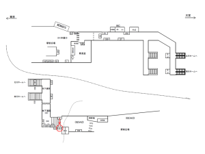JR／鶯谷駅／地下通路／№10駅看板・駅広告、位置図