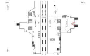 JR／秋葉原駅／総武下り線／№3駅看板・駅広告、位置図