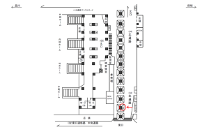 JR／池袋駅／北通路／№48駅看板・駅広告、位置図