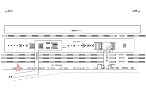 JR／原宿駅／内回り線側／№22駅看板・駅広告、位置図