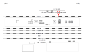 JR／巣鴨駅／外回り線側／№80駅看板・駅広告、位置図