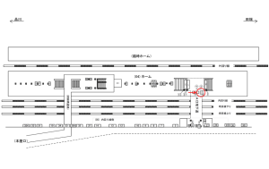 JR／原宿駅／A口地下道／№11駅看板・駅広告、位置図