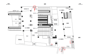 JR／西日暮里駅／本屋口／№14駅看板・駅広告、位置図