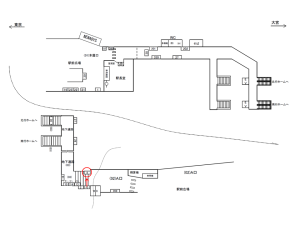 JR／鶯谷駅／地下通路／№8駅看板・駅広告、位置図