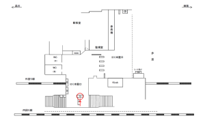 JR／新大久保駅／本屋口／№73駅看板・駅広告、位置図