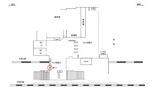 JR／新大久保駅／本屋口／№22駅看板・駅広告、位置図