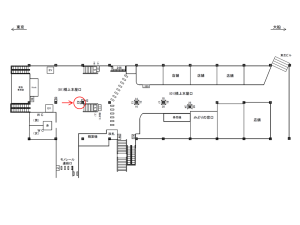 JR／浜松町駅／橋上本屋口／№43駅看板・駅広告、位置図