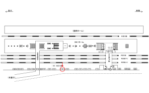 JR／原宿駅／内回り線側／№13駅看板・駅広告、位置図