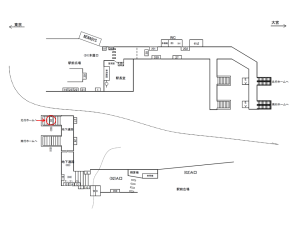 JR／鶯谷駅／地下通路／№30駅看板・駅広告、位置図