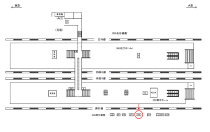 JR／田端駅／南行線側／№385駅看板・駅広告、位置図