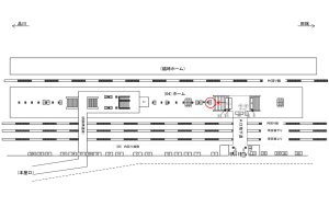 JR／原宿駅／ホーム／№23駅看板・駅広告、位置図