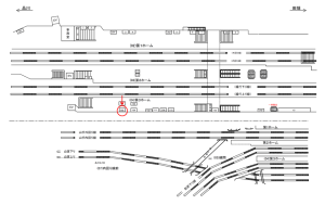 JR／代々木駅／第3ホーム／№102駅看板・駅広告、位置図