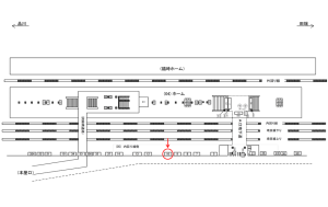JR／原宿駅／内回り線側／№10駅看板・駅広告、位置図