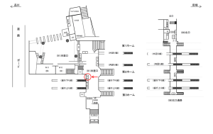 JR／代々木駅／本屋口／№32駅看板・駅広告、位置図