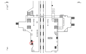 JR／秋葉原駅／総武上り線／№246駅看板・駅広告、位置図