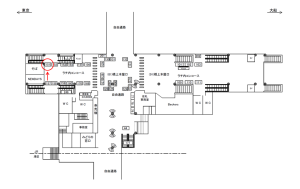 JR／田町駅／橋上本屋口／№151駅看板・駅広告、位置図