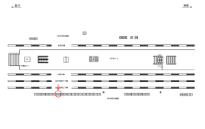JR／駒込駅／内回り線側／№107駅看板・駅広告、位置図
