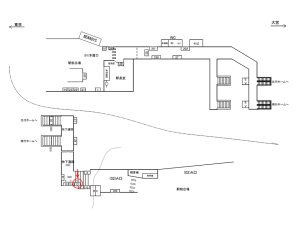 JR／鶯谷駅／地下通路／№13駅看板・駅広告、位置図