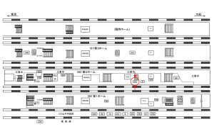JR／品川駅／第2ホーム／№10駅看板・駅広告、位置図