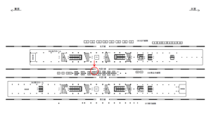 JR／秋葉原駅／南北行線間／№93駅看板・駅広告、位置図