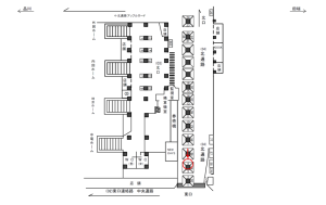 JR／池袋駅／北通路／№4駅看板・駅広告、位置図