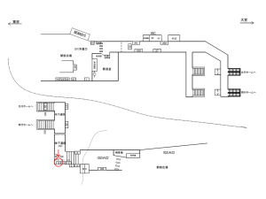 JR／鶯谷駅／地下通路／№15駅看板・駅広告、位置図