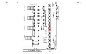 JR／池袋駅／北通路／№12駅看板・駅広告、位置図