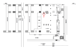 JR／日暮里駅／本屋口／№54駅看板・駅広告、位置図