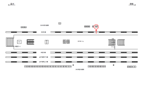 JR／駒込駅／外回り線側／№342駅看板・駅広告、位置図
