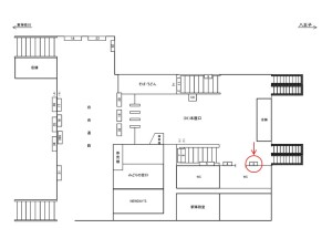 JR／中山駅／本屋口／№3駅看板・駅広告、位置図