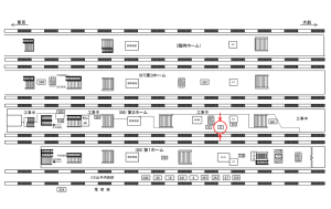 JR／品川駅／第2ホーム／№9駅看板・駅広告、位置図