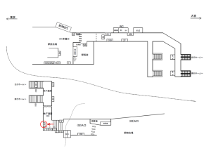 JR／鶯谷駅／地下通路／№16駅看板・駅広告、位置図