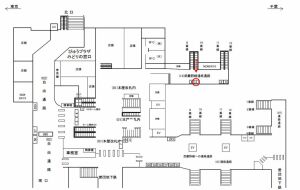 JR／西船橋駅／武蔵野線連絡通路／№3駅看板・駅広告、位置図