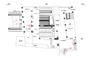 JR／西日暮里駅／本屋口／№48駅看板・駅広告、位置図
