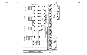 JR／池袋駅／北通路／№6駅看板・駅広告、位置図