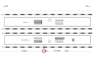 JR/武蔵中原駅/上り線前/№5駅看板・駅広告、位置図