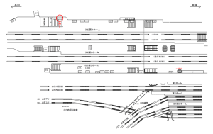 JR／代々木駅／第1ホーム／№2駅看板・駅広告、位置図